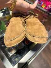 Load image into Gallery viewer, The Row Tan Leather Moccasin shearling lined Shoe, Minor water marks, Size 39
