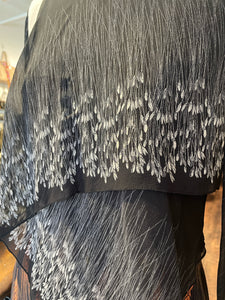 phillip lim black, white, orange Feathers buckled sleeves Dress