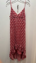Load image into Gallery viewer, Betsy Johnson Pink Rayon Blend Hearts strappy midi Dress
