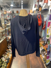 Load image into Gallery viewer, Majestic Filatures Black Viscose W/Hoodie &amp; pockets Top, Size 3=L
