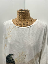 Load image into Gallery viewer, Krista Larson white, yellow, &amp; green Cotton Bird long sleeve Top
