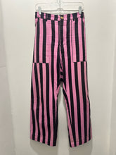 Load image into Gallery viewer, Big Bud Press Pink and black Blend stripes gold accent straight leg Pant
