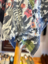 Load image into Gallery viewer, VILAGALLO multicolor Wool Floral layering top poncho style Top, Size One Size
