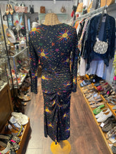 Load image into Gallery viewer, FARM Rio black &amp; multi Blend Printed NWT! Dress, Size S
