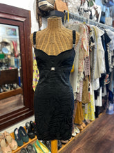 Load image into Gallery viewer, VERSACE Black Poly Animal Print Silver Hardware Dress
