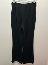 Load image into Gallery viewer, Cinq a&#39; Sept Black Triacetate Grommet Flared Pant, Size 4
