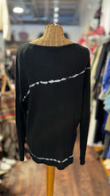 Load image into Gallery viewer, Pas de Calais Black &amp; White Cotton Tye Dye Longsleeve Top, Size 36
