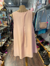 Load image into Gallery viewer, Vivian Chan Shaw Peach Poly &amp; Silk Sleeveless Made in USA Dress, Size L
