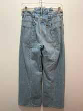 Load image into Gallery viewer, Maison Margiela Blue Cotton stitching Wide Leg HIGH WAIST Jeans, Size 38
