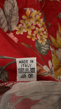 Load image into Gallery viewer, Frau Lau red multi Cotton tropical Long sleeve Dress, Size L
