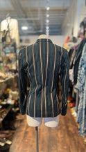 Load image into Gallery viewer, Scotch &amp; Soda Green &amp; black striped single button Blazer
