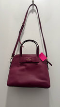Load image into Gallery viewer, Kate Spade Plum Leather bow accent hand bag Purse
