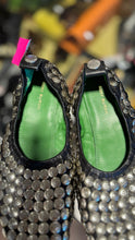 Load image into Gallery viewer, Tory Burch Black and silver Leather Studded Ballet Flats, Size 8
