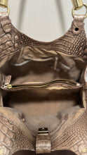 Load image into Gallery viewer, Brahmin White Gold Leather gold hardware shoulder/handbag Purse
