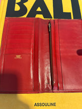 Load image into Gallery viewer, Hermes VINTAGE Red Leather gold accent AS IS Wallet
