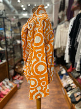 Load image into Gallery viewer, AndAndrea Orange &amp; White Cotton Swirl Jacket, Size M/L
