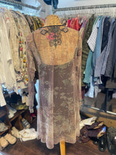 Load image into Gallery viewer, Biya Earth Tones Mesh embroidered Longsleeve slip attached Dress, Size M
