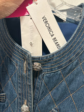 Load image into Gallery viewer, Veronica Beard Blue Cotton Quilted denim NWT Jacket, Size L
