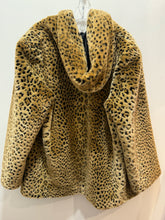 Load image into Gallery viewer, East 5th Leopard Acrylic Leopard Hood Clasp accent Vintage Coat, Size L
