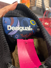 Load image into Gallery viewer, Desigual Black, white &amp; red Cotton stitching detail Zip Up zipper detail Jacket
