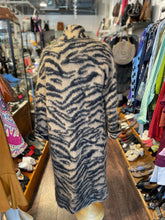 Load image into Gallery viewer, zadig &amp; voltaire brown &amp; black Mohair blend Tiger Open front Sweater Coat, Size S
