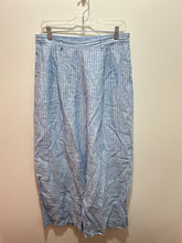 Load image into Gallery viewer, VITAMIN Blue &amp; White Linen Stripe Pant, Size L
