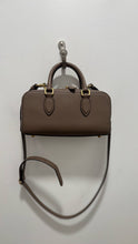 Load image into Gallery viewer, Coach Taupe genuine leather square Gold Hardware Multi strap option Purse
