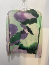 Load image into Gallery viewer, in bed with you green, white &amp; purple Wool Camo cardigan Sweater, Size XS
