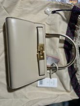 Load image into Gallery viewer, Tory Burch Off white Leather gold detailing Size Small Gently worn Purse
