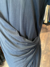 Load image into Gallery viewer, Theory Black Cotton Draped Dress, Size M
