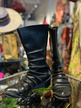Load image into Gallery viewer, trippen Black Leather Size 39 calf length Shoe

