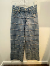 Load image into Gallery viewer, Cynthia Rowley Blue Cotton patchwork High Waist wide leg Jeans, Size 26
