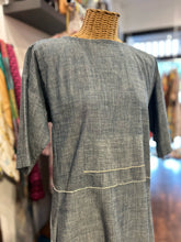 Load image into Gallery viewer, Carol Lee Shanks Blue Heathered Boxy Dress
