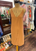 Load image into Gallery viewer, Malene Birger terracotta &amp; black Silk Floral Slip included short sleeve Dress, Size 34
