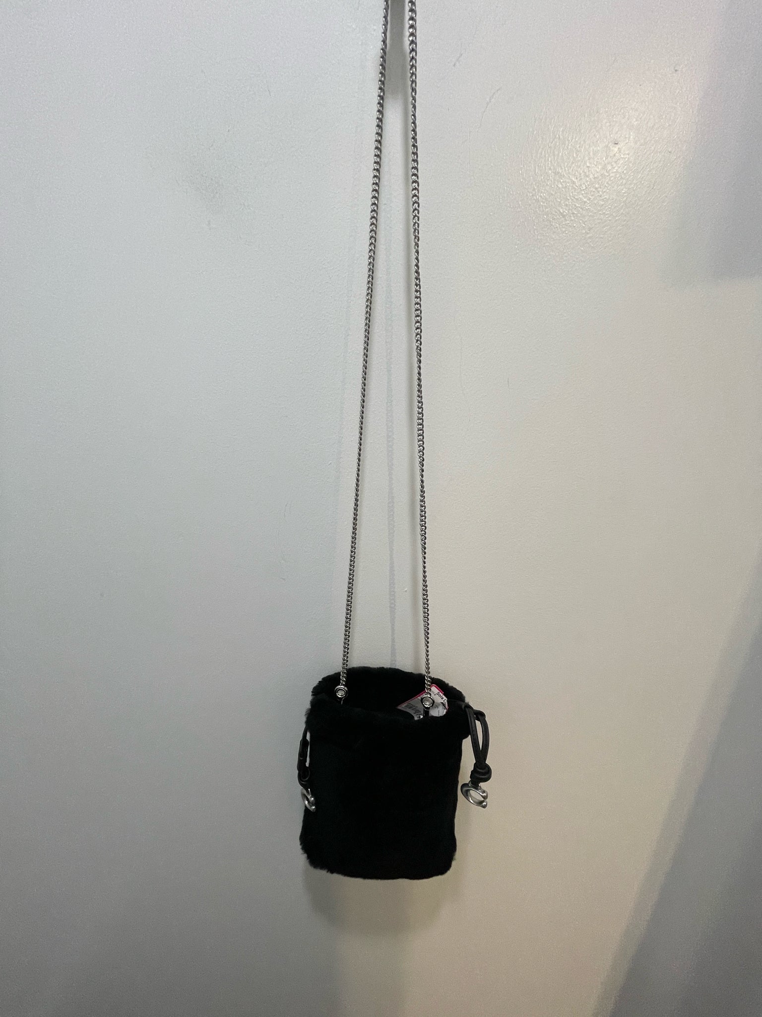 Coach Black Shearling Small crossbody Purse