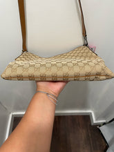 Load image into Gallery viewer, GUCCI Tan Logo print Vintage crossbody Purse, Gently worn!
