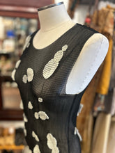 Load image into Gallery viewer, Babette Black and white Poly Polka Dot crinkle Sleeveless Top
