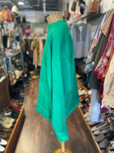 Load image into Gallery viewer, Marques&#39;Almeida Green Wool Blend solid Half zip oversized Jacket/Top, Size S
