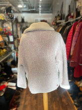 Load image into Gallery viewer, ISABEL MARANT cream &amp; lilac Wool Blend fuzzy Collar Zipper Sweater
