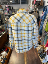 Load image into Gallery viewer, Isabel Etoile Marant Yellow &amp; Beige Wool Plaid Wooden button Jacket, Size S/M
