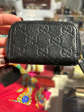 Load image into Gallery viewer, GUCCI Black Leather Logo print coin Wallet
