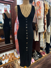 Load image into Gallery viewer, Enza Costa Black cotton &amp; nylon button down Sleeveless Dress

