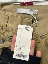 Load image into Gallery viewer, Moussy Tan Cotton assymetrical hem Wide Leg NWT Pant, Size 2=Medium
