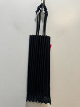 Load image into Gallery viewer, Issey Miyake Black Poly Accordian Size Medium shoulder Purse, NWT
