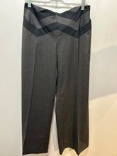 Load image into Gallery viewer, BCBGMAXAZRIA Grey Wool Blend Pinstripe back zip Pant, Size 8
