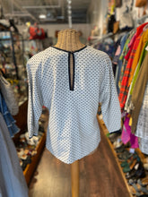 Load image into Gallery viewer, Ace &amp; Jig White Cotton w/black polka dots Longsleeve Top, Size S
