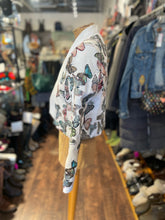 Load image into Gallery viewer, L'agence white &amp; multi 100% cotton Butterflies open style embroidered Blazer, Size 00

