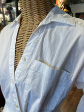 Load image into Gallery viewer, Veronica Beard White Cotton Longsleeve Asymmetrical longsleeve Top, Size S/M
