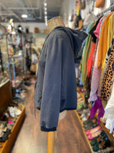 Load image into Gallery viewer, KristenseN du Nord Almost Black Cotton Blend trim design Hoodie Sweater, Size 2=Medium
