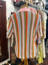Load image into Gallery viewer, Stine Goya pink multi Viscose knit cutout Short sleeve Top
